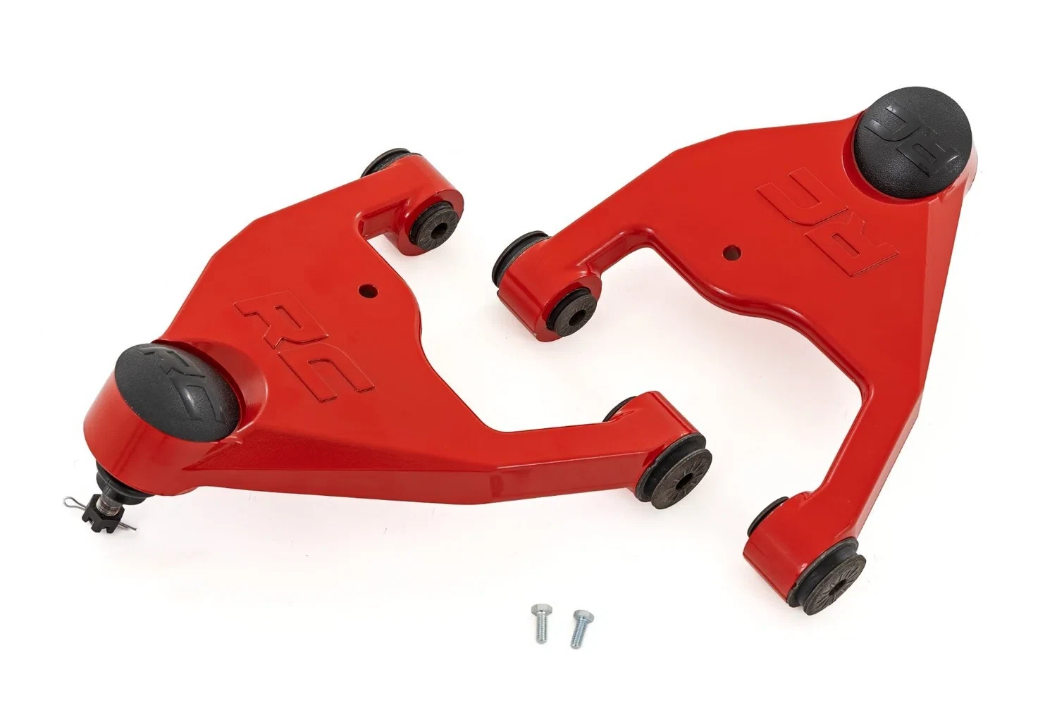 Rough Country Red Forged Upper Control Arms - 2.5_ of Lift - Chevy_GMC S10 Blazer_S10 Truck_S15 Jimmy 4WD - 10036RED